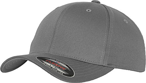 Flexfit Wooly Combed czapka baseballowa, 6 panelów, uniseks, dla dorosłych i dzieci, szary, młodzież 6277-00111-0063_Grey_OSFY