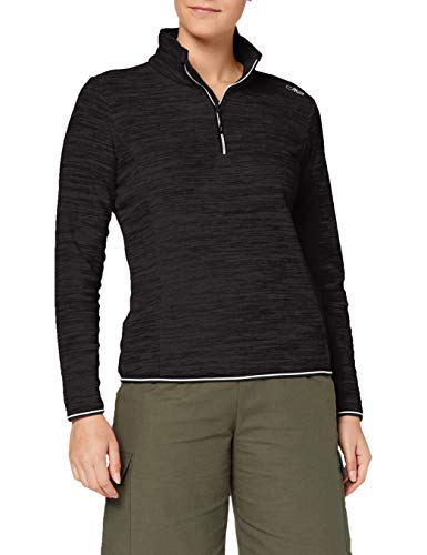 CMP Damska kurtka Felpa in Pile Arctic Fleece Con Mezza Zip czarny czarny mel. 40