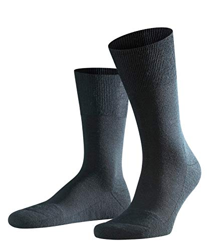 Falke męskie lotnisko plus skarpety - wełna merynosowa/mieszanka bawełny, czarne (czarne 3000), UK 7-8 (rozmiar producenta: 41-42), 1 para 14403