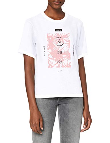 Hurley damski T-shirt W Floral Spike Perfect Crew, szary, s