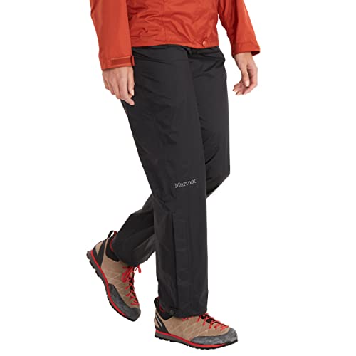 Marmot Damskie spodnie Wm's PreCip Eco Full Zip Pant Long, wodoszczelne spodnie przeciwdeszczowe, wiatroszczelne, oddychające spodnie przeciwdeszczowe do wędrówek i trekkingu, czarne, M 46720L