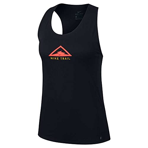 Nike W Nk City Sleek Tank Trail damska koszulka do jogi, CU6258-010, czarna czarny czarny L