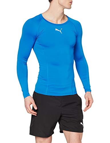 Puma Mężczyźni Liga Baselayer Tee Ls Koszulka Kompresyjna, Niebieski (Electric Blue Lemonade), XL