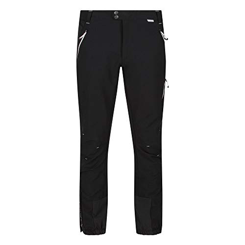 Regatta Mountain Winter Trousers spodnie męskie ze streczem, wodoodporne, z elastycznym ściągaczem i kieszeniami na zamek błyskawiczny, czarne/czarne, FR: 3XL Producent: 40 cali