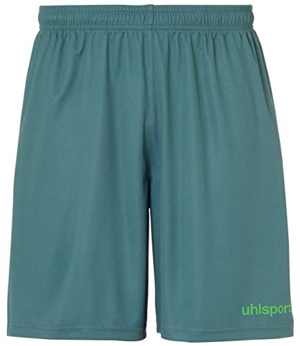 uhlsport uhlsport Center Basic szorty dziecięce bez majtek wewnętrznych, fir zielony/fluorescencyjny zielony, 140 100334217