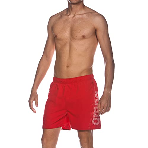 Arena Fundamentals Logo Boxer kąpielówki męskie, czerwony, 3 XL