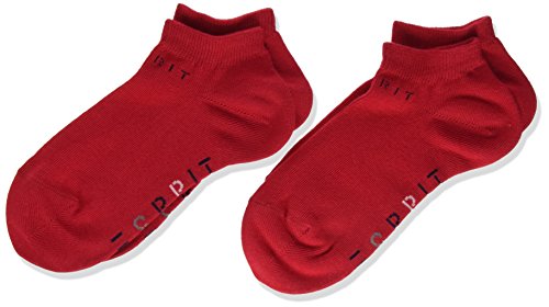 ESPRIT dziecięce logo stóp 2-pak skarpety treningowe - 80% bawełna, czerwone (Fire 8150), Wielka Brytania Red (Fire) 12-2.5