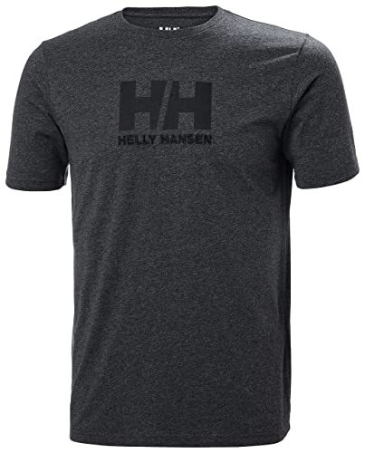 Helly Hansen HH Logo Bluzka z krótkim rękawem Mężczyźni, ebony melange XL 2020 Koszulki z krótkim rękawem 33979-982-XL