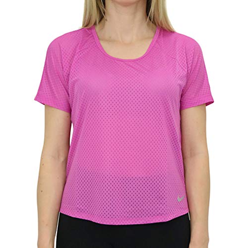 Nike Damska koszulka Miler Breathe damska Active Fuchsia/Reflective Silv M