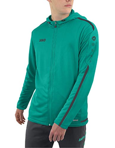 JAKO Striker 2.0 męska kurtka z kapturem, turkusowa/antracyt, XXL