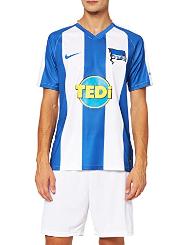 NIKE Nike męska koszulka piłkarska Hbsc M Nk Brt Stad Jsy Ss Hm biały White/Varsity Royal Full Sponsor XX-L AJ5539