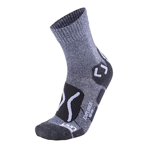 Outdoor UYN Trekking Expl**** Skarpetki Mężczyźni, grey melange/pearl grey EU 39-41 2020 Skarpety turystyczne S100046-G882-39/41