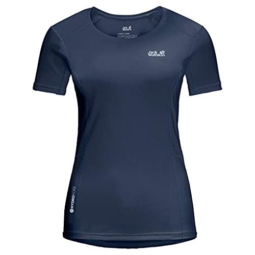 Jack Wolfskin Damska koszulka Narrows T-shirt damski niebieski Dark Indigo XS