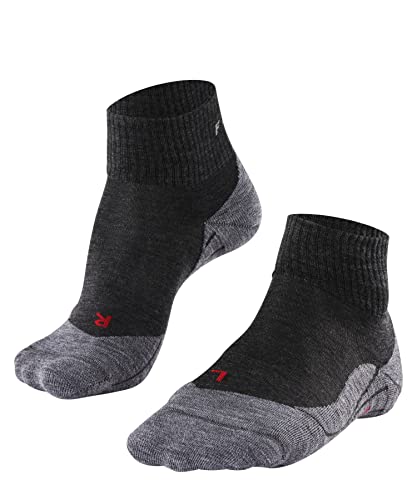 FALKE Skarpety trekkingowe TK5 Short żywa wełna damskie czarne niebieskie wiele innych kolorów ultra cienkie wzmocnione skarpety trekkingowe bez wzoru z lekką wyściółką krótkie do wędrówek 1 para