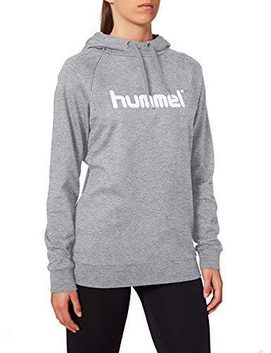 Hummel Hummel Hmlgo Cotton bluza damska z kapturem z logo szary szary melanż M 203517-2006