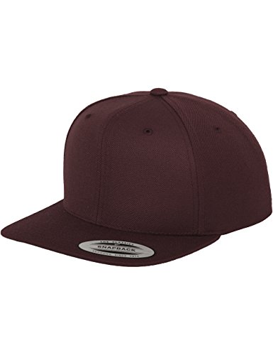Flexfit Classic Snapback Cap, czapka unisex dla kobiet i mężczyzn w wielu kolorach, rozmiary jeden i dla dzieci czerwony kasztanowaty jeden rozmiar 6089M