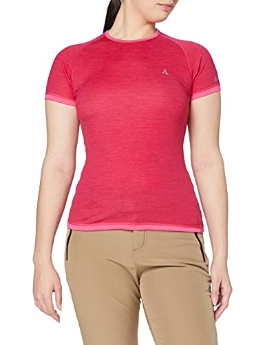 Schoffel damska koszulka z krótkim rękawem z wełny merynosów Sport, fioletowy, m