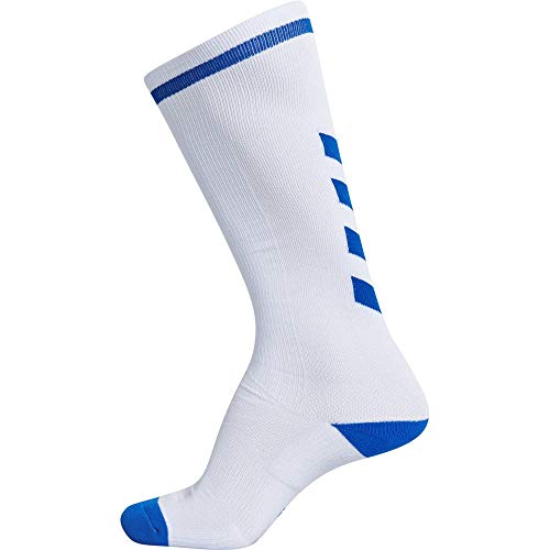 Hummel Elite Indoor Sock HIGH skarpety biały Weiß/True Blau 35-38 204044-9368