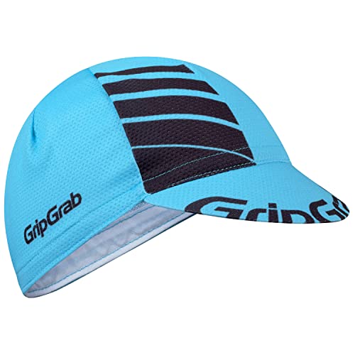 GripGrab Lekka letnia czapka rowerowa ochrona przed promieniowaniem UV pod kask rowerowy retro ochrona przed muchami czapka rowerowa, niebieski/czarny, S-M