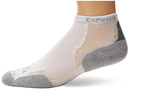 Thorlo Experia No Show unisex skarpety wieloczynnościowe, białe/białe, średnie