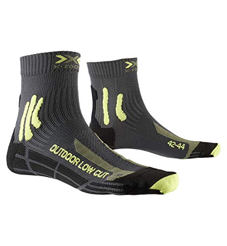X-Socks Skarpety męskie X-socks Trek Outdoor Low Cut Socks skarpety trekkingowe, skarpety turystyczne, męskie i damskie skarpety szary antracytowy/limonkowy. 42-44