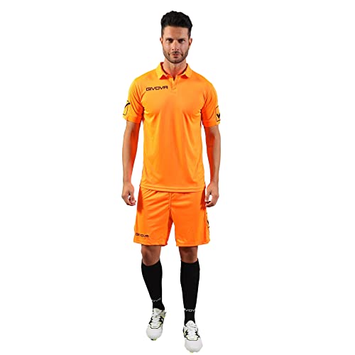 Zestawy męskiej odzieży sportowej - Givova, kit Play. wielokolorowa Orange Fluo/Schwarz M - grafika 1