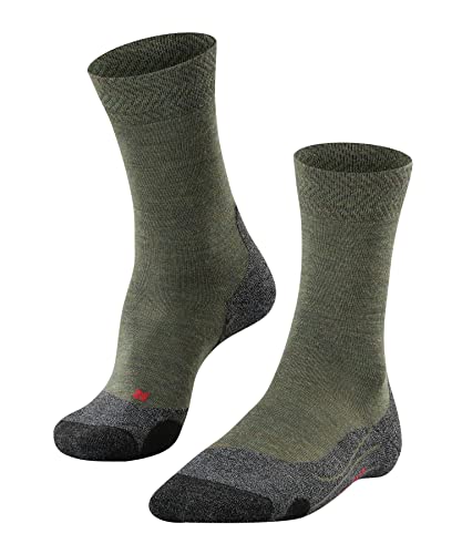 FALKE Mężczyźni Skarpety do wędrówek TK2 Explore Melange M So Wełna przeciw pęcherzom grube 1 Para, Zielony Ivy Green 7926, 44-45