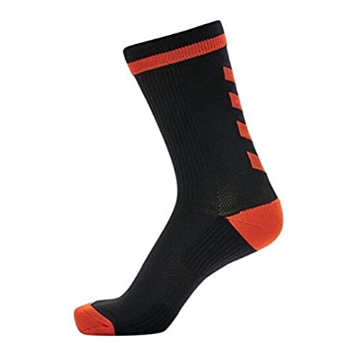 hummel Unisex Elite skarpety do wnętrz niskie skarpety Pa Czarny/Fiesta 6-8
