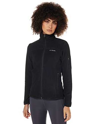 Columbia Fast Trek II Full Zip damska kurtka polarowa z zamkiem błyskawicznym (do aktywności na świeżym powietrzu, na każdą porę roku, z dodatkową kieszenią na zamek błyskawiczny), czarny, m EL6081010M