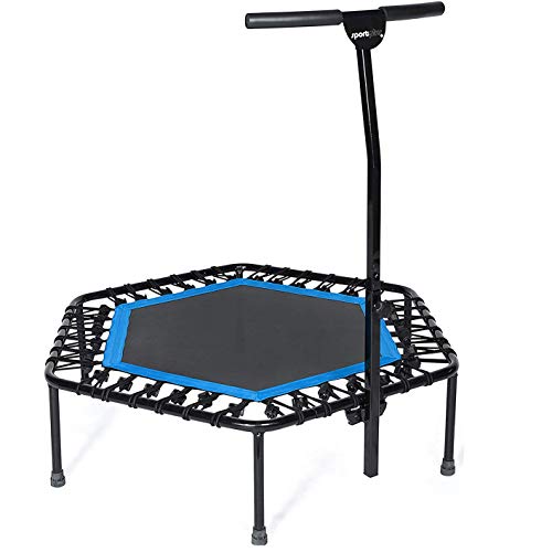 SportPlus trampolina fitness, system z linami bungee, średnica 110 cm, maksymalne obciążenie 130 kg, niebieski SP-T-110-B