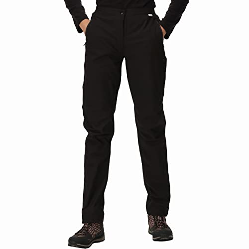 Regatta Damskie spodnie funkcyjne HIGHTON STRETCH Overtrousers, czarne, FR: L (rozmiar producenta: L)