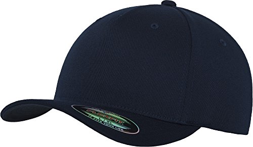 Flexfit Unisex czapka baseballowa, 5 paneli, dla mężczyzn i kobiet, jednokolorowa czapka baseballowa, zamknięta dookoła w wielu kolorach, rozmiary S/M i L/XL niebieski grantowy L-XL
