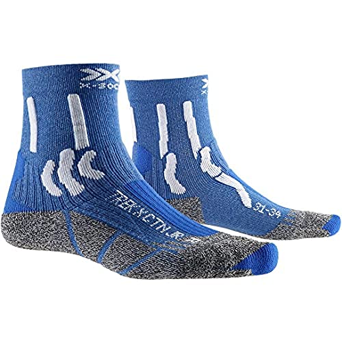 X-Socks Kids Trek X bawełniane skarpety dla młodzieży, Lake Blue/Arctic White, 27-30