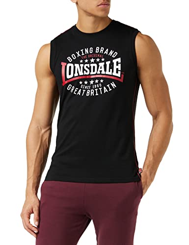 Lonsdale London London Męski top St.agnes Slim Fit Tank Top czarny czarny XL 114758