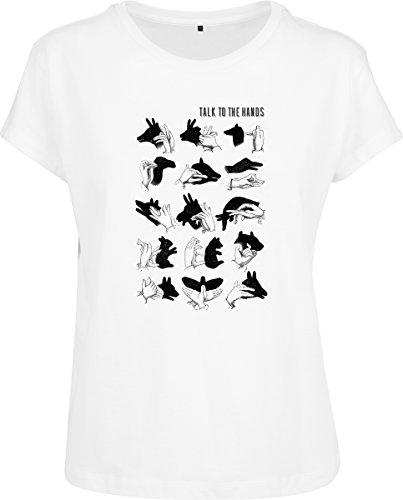 Mister Tee (misuq) damskie Talk to the ręcznie Box Tee T-Shirt, biały, XS MT737