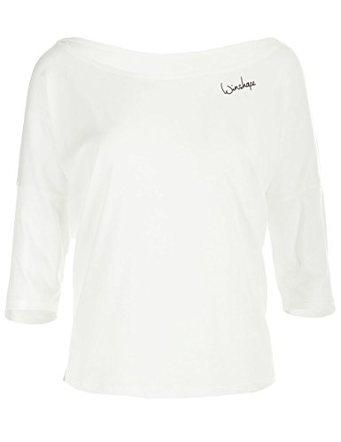 WINSHAPE WINSHAPE damska koszulka Dance Style, fitness, czas wolny, sport, joga, trening, 3/4 ramiona, waniliowo-biała, L MCS001-VANILLA WEISS-L