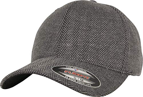 Flexfit Czapka Herringbone Melange Baseball Cap, czarny/szary, L/XL 6277HM