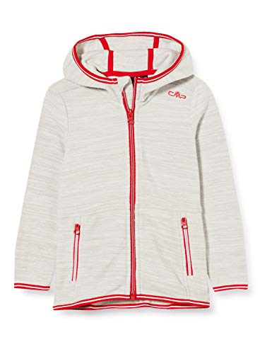 CMP Dziewczęca kurtka Giacca in Pile Arctic Fleece Con Cappuccio biały weiß (Gesso Mel.) 110