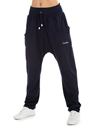 Winshape Damskie spodnie treningowe unisex 4-pocket Pants WH13 Dance Yoga Pilates czas wolny sportowe spodnie treningowe niebieski niebieski L