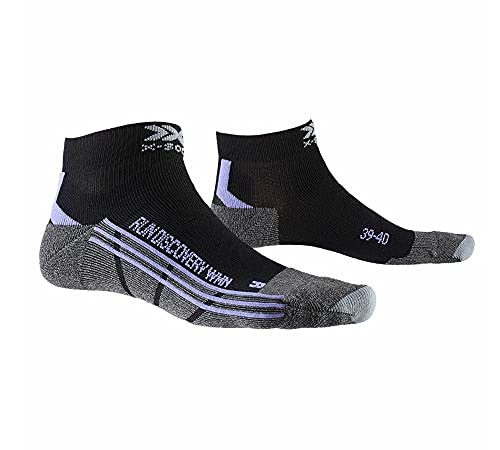 X-socks Damskie skarpetki Run Discovery damskie skarpety do biegania, skarpety sportowe, damskie czarny czarny/szary melanż 35-36 XS-RS18S20W