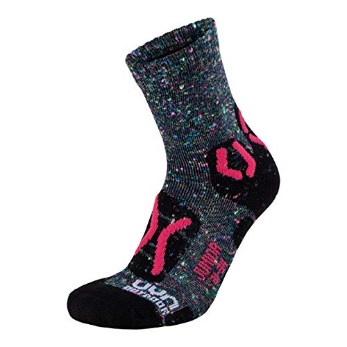 UYN Trekking Outdoor Expl**** Skarpetki Dzieci, grey multicolor/pink EU 27-30 2020 Skarpetki dziecięce S100060-J012-27/30