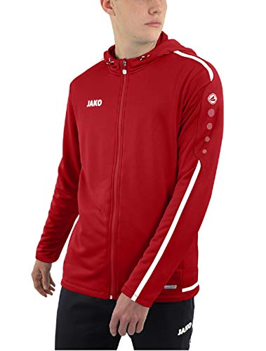 JAKO Męska kurtka z kapturem Striker 2.0, biała/granatowa, XXL, 6819