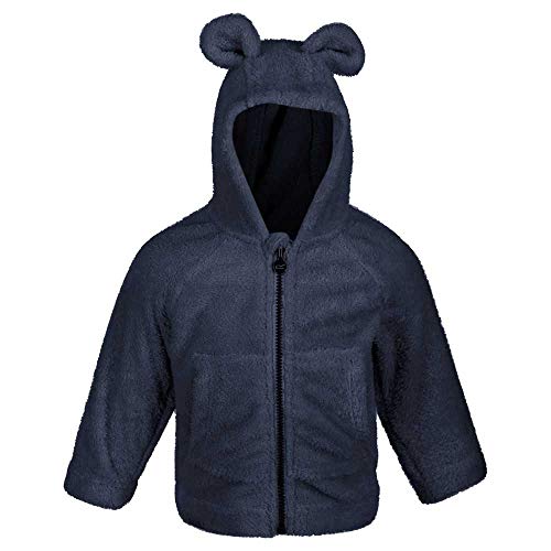 Regatta Dziecięce Joely Puszyste zwierzę uszy polar z kieszenią typu kangur, ciemny denim, 12-18