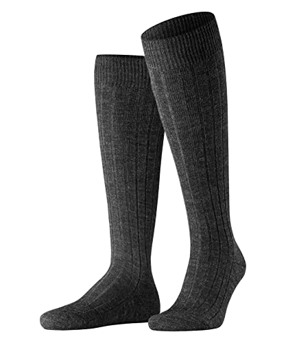 Falke męskie skarpety Teppich im Schuh do kolan - mieszanka wełny merynosowej, szary (antracyt melange 3080), UK 7-8 (UE 41-42 US 8-9), 1 para