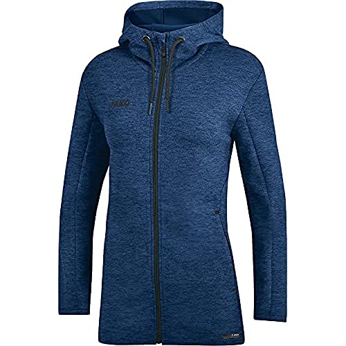 JAKO JAKO Premium Basics damska kurtka z kapturem niebieski marine meliert 38 6829