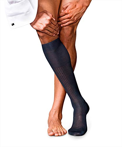 FALKE Męskie skarpety nr 10 Pure Fil D'Ecosse niebieski granatowy 41-42