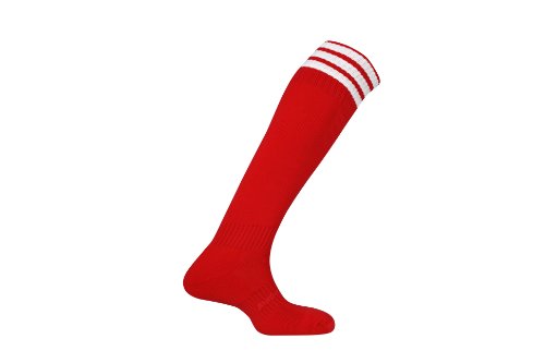 Pro Star Prostar Mercury Football Socken Zu Drei Streifen Für Erwachsene Unisex Scarlet/White Senior/Large