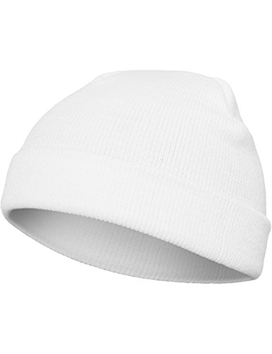 Flexfit Czapka unisex Heavyweight Beanie dla kobiet i mężczyzn, dostępna w 19 kolorach, rozmiar uniwersalny, biały, jeden rozmiar