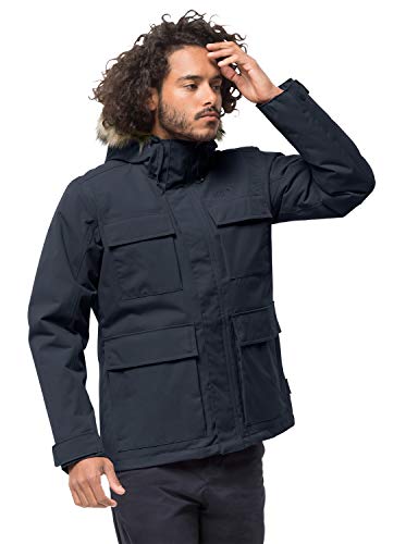 Jack Wolfskin Point Barrow męska kurtka zimowa, wiatroszczelna, oddychająca, odporna na warunki atmosferyczne, niebieski, xxxl 1108153-1010007