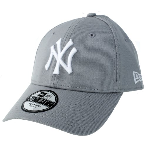 New Era Męska czapka z daszkiem 39thirty League Basic Neyyan MLB Basic NY Yankees 39Thirty Stretch Back 10298279, szara/biała, L/XL